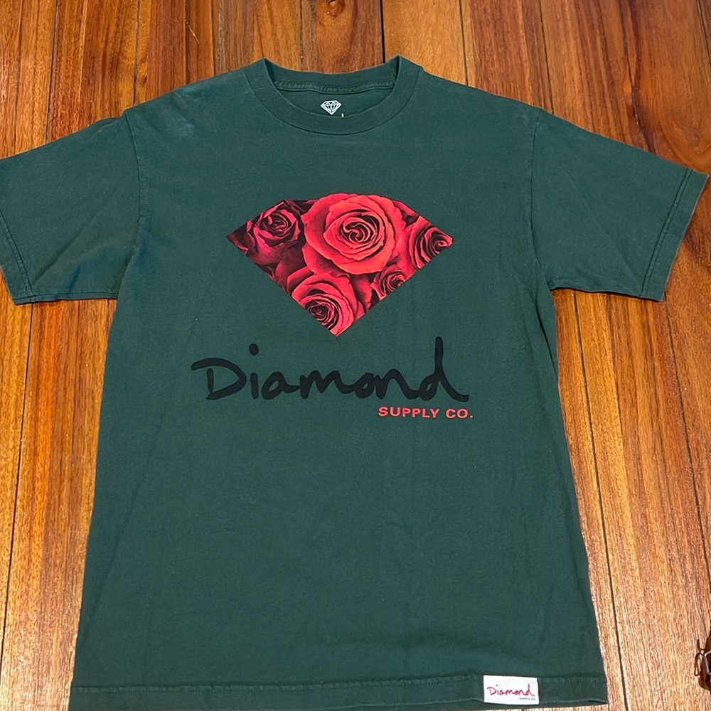 Diamond Supply Co. Green Short sleeve T-shirt, Men’s -Medium